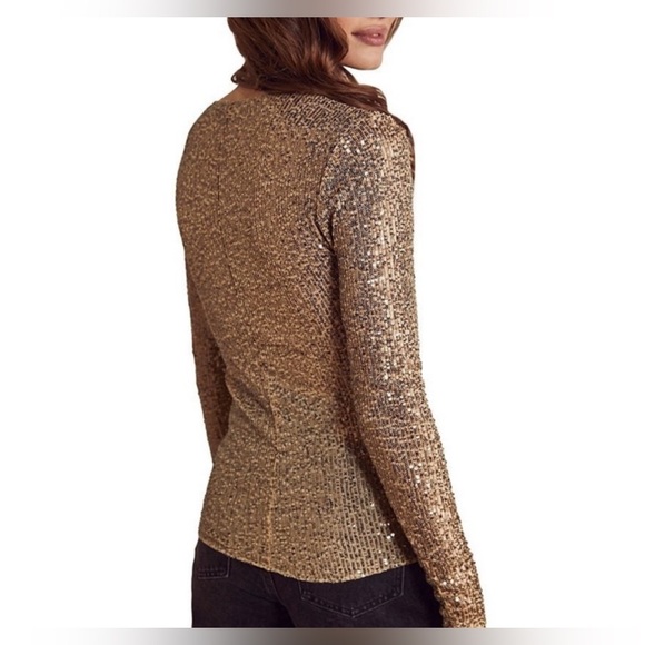 48. NWT Free People Gold Rush Long Sleeve - Picture 10 of 13